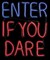 The Costume Center LED Lighted "ENTER IF YOU DARE" Halloween Sign - 20" - Blue and Red
